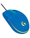 Гейминг мишка Logitech - G203 Lightsync, оптична, синя - 2t