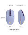 Гейминг мишка Logitech - G102 Lightsync, оптична, RGB, лилава - 9t