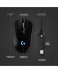 Гейминг мишка Logitech - G703 Lightspeed Hero, оптична, безжична, черна - 3t