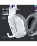 Гейминг слушалки Logitech - G733, безжични, бели - 6t
