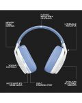 Гейминг слушалки Logitech - G435, безжични, бели - 9t