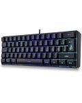 Гейминг клавиатура SureFire - KingPin X1 60%, RGB, черна - 3t
