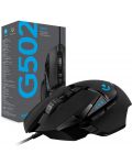 Гейминг мишка Logitech - G502 Hero, оптична, черна - 12t