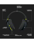 Гейминг слушалки Logitech - G435, безжични, черни - 9t