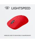 Гейминг мишка Logitech - Pro X Superlight, оптична, безжична, червена - 4t