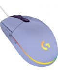 Гейминг мишка Logitech - G102 Lightsync, оптична, RGB, лилава - 1t