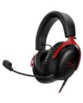 Гейминг слушалки HyperX - Cloud III, черни/червени - 1t