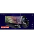 Гейминг комплект Trust - GXT792 QUADROX 4-IN-1, черен - 8t