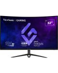 Гейминг монитор ViewSonic - VX3218-PC-MHDJ, 31.5'', 180Hz, 1 ms, Curved - 1t