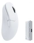 Гейминг мишка Keychron - M3 Mini, оптична, безжична, бяла - 2t