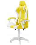 Гейминг стол Carmen - 6311, бял/жълт - 3t