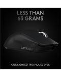 Гейминг мишка Logitech - PRO X SUPERLIGHT, оптична, безжична, черна - 5t