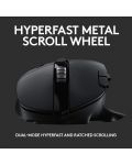 Гейминг мишка Logitech - G604 LightSpeed, лазерна, безжична, черна - 8t