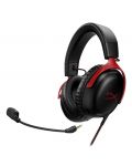 Гейминг слушалки HyperX - Cloud III, черни/червени - 2t