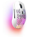 Гейминг мишка SteelSeries - Aerox 3 2022, оптична, безжична, бяла - 2t