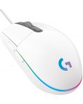 Гейминг мишка Logitech - G102 Lightsync, оптична, RGB, бяла - 1t