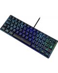 Гейминг клавиатура SureFire - KingPin X1 60%, RGB, черна - 2t