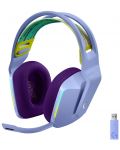 Гейминг слушалки Logitech - G733, безжични, лилави - 1t