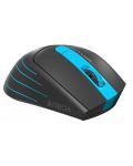 Гейминг мишка A4tech - Fstyler FG30S, оптична, безжична, черна/синя - 2t