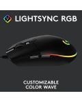 Гейминг мишка Logitech - G102 Lightsync, оптична, RGB, черна - 3t