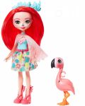 Кукличка с животниче Mattel Enchantimals - Fanci Flamingo с фламингото Swash - 2t