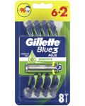 Gillette Blue 3 Мъжка самобръсначка Sensitive, 6 + 2 броя - 1t