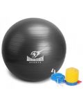 Гимнастическа топка Armageddon Sports - с помпа, 65 cm, сива - 1t