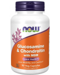 Glucosamine & Chondroitin + MSM, 90 капсули, Now - 1t