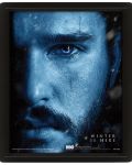 3D плакат с рамка Pyramid - Game Of Thrones: Jon Snow Vs Knight King - 1t