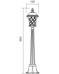 Градинска лампа Smarter - Bremen 9961, IP23, E27, 1x42W, черен месинг - 3t