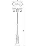 Градинска лампа Smarter - Edmond 9158, IP44, E27, 2x28W, черна - 2t