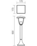 Градинска лампа Smarter - Edmond 9157, IP44, E27, 1x28W, черна - 2t