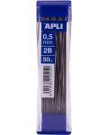 Графити за автоматичен молив Apli - 2B, 0.5 mm, 50 броя - 1t