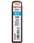 Графити Rotring Tikky - Hi-polymer, HB, 0.7 mm, 12 броя - 1t