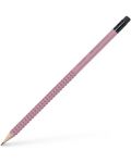 Графитен молив Faber-Castell Grip - 2001, B, с гума, розов - 1t
