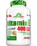 GreenDay Vitamin E, 400 IU, 200 капсули, Amix - 1t