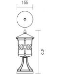 Градинска лампа Smarter - Tirol 9263, IP23, E27, 1x42W, антично черна - 2t
