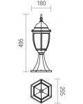 Градинска лампа Smarter - Sevilla 9606, IP44, E27, 1x42W, антично черен - 2t