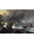 Пъзел Grafika от 1000 части - Кораби в бурно море, Лудолф Бекхюйсен - 1t