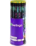 Графитен молив Berlingo - Futureal, HB, с гума, асортимент - 2t