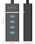 Хъб Orico - W6PH4-U3-V1-BK, 4 порта, USB3.0, черен - 2t