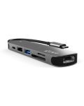 USB хъб Next One - Essentials Multiport, 6 порта, USB-C, сив - 1t