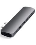 USB хъб Satechi - Aluminium Pro, 6 порта, USB-C, MacBook Pro, сив - 2t