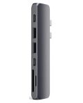 USB хъб Satechi - Aluminium Pro, 6 порта, USB-C, MacBook Pro, сив - 1t