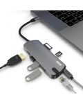 USB хъб Next One - Pro Multiport, 8 порта, USB-C, сив - 2t