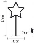 Хартиена звезда Emos - 45 cm, 25W, E14, бяла - 7t