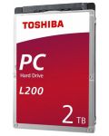 Твърд диск Toshiba - L200, 2TB, 5400 rpm, 2.5'' - 1t