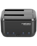HDD/SSD докинг станция Natec - Kangaroo Dual, USB 3.0, черна - 2t
