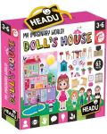 Игрален комплект Headu - Къщата на куклите, с плакат - 1t