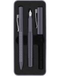 Химикалка и писалка Faber Castell Grip 2010 - Наситено сиво - 1t